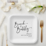 Elegantes Brunch und Bubbly Birthday Brunch Party Pappteller<br><div class="desc">Das sind Elegante Brunch und Bubbly Birthday Brunch Party Paper Teller!</div>