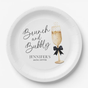 Elegantes Brunch und Champagner Pappteller