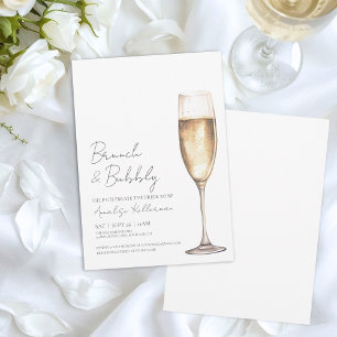 Elegantes Brunch und prickelnde Bridal Shower Einladung