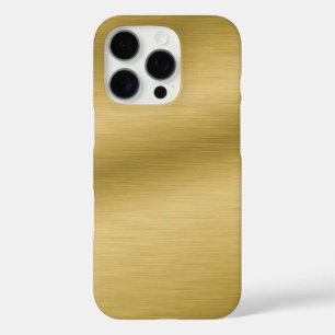 Elegantes Brushed Gold iPhone 16 Pro Hülle