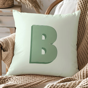 Elegantes Buchstaben-B-Monogramm personalisierte A Kissen