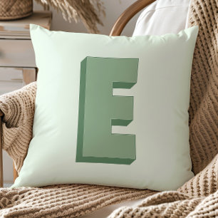 Elegantes Buchstaben-E-Monogramm personalisierte A Kissen