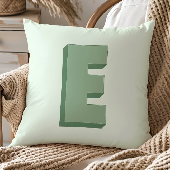 Elegantes Buchstaben-E-Monogramm personalisierte A Kissen (Von Creator hochgeladen)