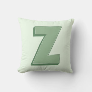 Elegantes Buchstaben-Z-Monogramm personalisierte A Kissen