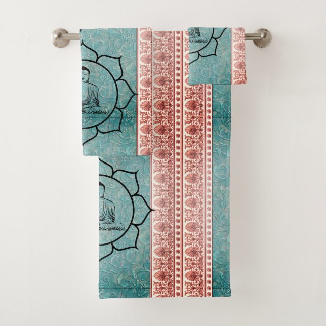 Elegantes Buddha-Set Badhandtuch Set (Insitu)