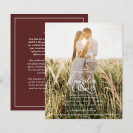 Elegantes Budget FOTO Overlay Burgundy Wedding Chi