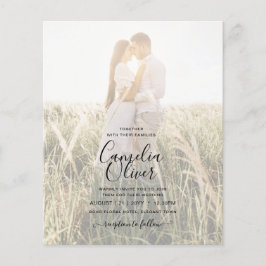 Elegantes BUDGET Foto Overlay Emerald Green Weddin Flyer