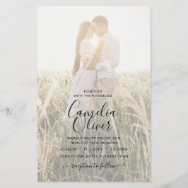 Elegantes BUDGET Foto Overlay Emerald Green Weddin Flyer