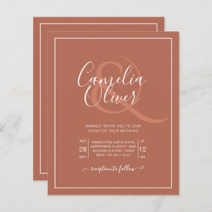 Elegantes BUDGET Hochzeit Terracotta Classic Weddi