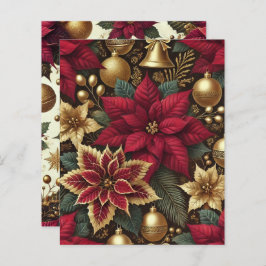 Elegantes Bugundy & Gold Poinsettia Scrapbook