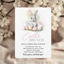 Elegantes Bunny Easter Brunch Einladung