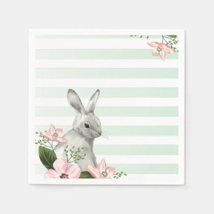 Elegantes Bunny Striped Design Serviette