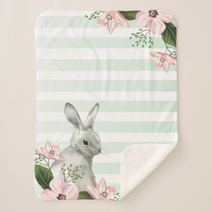 Elegantes Bunny Striped Design Sherpadecke