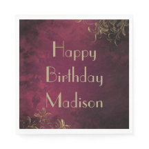 Elegantes Burgund & Imitats Gold