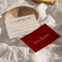 Elegantes Burgund Ivory Old Money Zeitloses Hochze