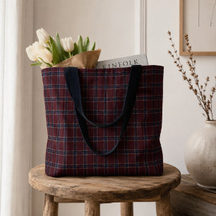 Elegantes Burgund und Marineblau Heritage Plaid