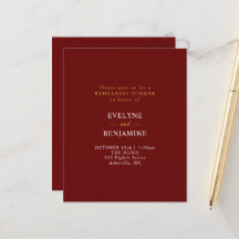 Elegantes Burgunder-Weihzeit-Hochzeitsprogramm