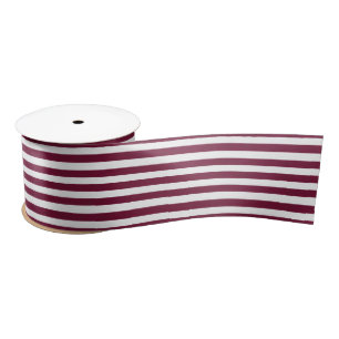 Elegantes burgunderrotes Bordeaux gestreiftes Weih Satinband