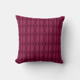 Elegantes burgunderrotes oval Muster Kissen