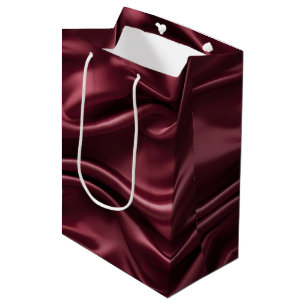 Elegantes Burgunderrotes Weihnachten Mittlere Geschenktüte