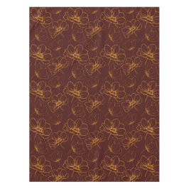 Elegantes Burgundy- und Gold Floral Table Tuch Tischdecke
