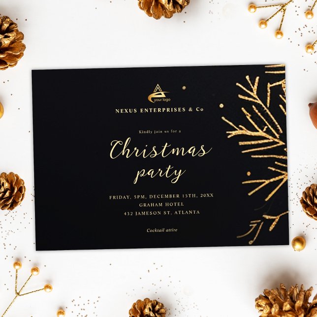 Elegantes Business Holiday Corporate Weihnachten P Einladung (Elegant Business Holiday Corporate Christmas Party Invitation)