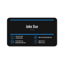 Elegantes Business Logo Blue Lines Blue Icons Blac