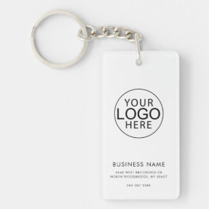 Elegantes Business-Logo Corporate QR-Code Custom Schlüsselanhänger