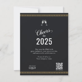 Elegantes Business Logo Moderner QR-Code 2025 Kale Feiertagskarte