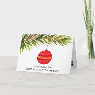 Elegantes Business-Logo QR-Code-Christbaumkugel We Dankeskarte