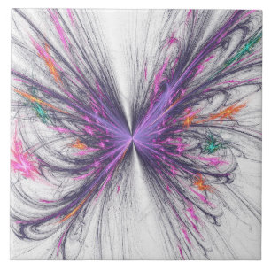 Elegantes Butterfly Fraktal Fliese