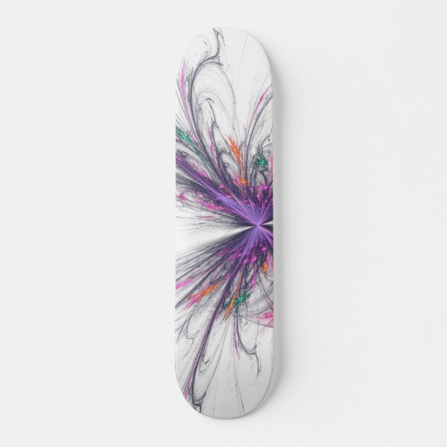 Elegantes Butterfly Fraktal Skateboard (Vorne)