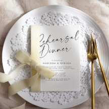 Elegantes Calligrafy Probe Abendessen