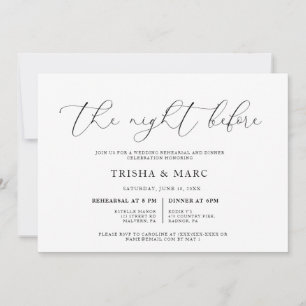 Elegantes Calligrafy Probe Dinner Einladung