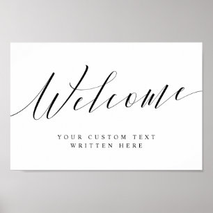 Elegantes Calligrafy Script jedes Event Begrüßungs Poster