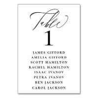 Elegantes Calligrafy Seating Chart