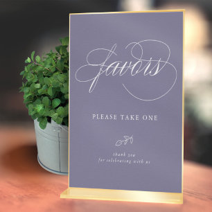Elegantes Calligrafy Violet Minimal Leaf Gefälligk Poster