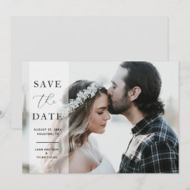 Elegantes Calligrafy Wedding Foto Save the Date