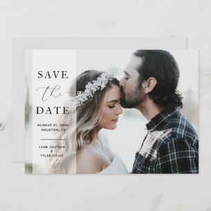 Elegantes Calligrafy Wedding Foto Save the Date