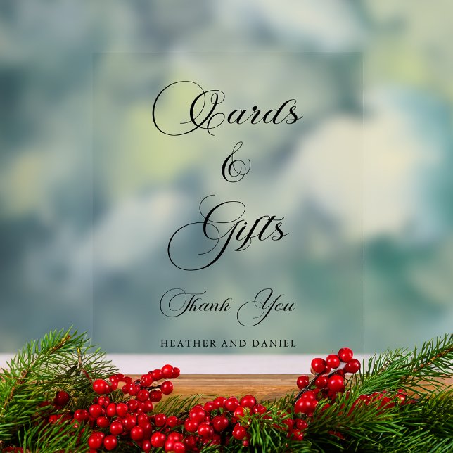 Elegantes Calligrafy Wedding Table Sign Acrylschild (Von Creator hochgeladen)