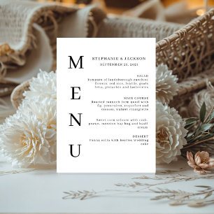 Elegantes Calligraphy Classic Wedding Bar Menu Sockelschild