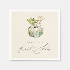 Elegantes Calligraphy Fall Pumpkin-Brautparty Serviette