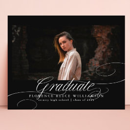 Elegantes Calligraphy Foto High School Abschluss A