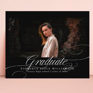 Elegantes Calligraphy Foto High School Abschluss A