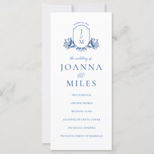 Elegantes Calligraphy Marseilles Blue Wappen Progr