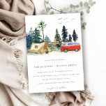 Elegantes Camping Hochzeit im Pinienwald Einladung<br><div class="desc">Elegantes Camping Watercolor Pine Forest Theme Collection.- Es ist eine elegante Schrift Aquarell Illustration von Waldkiefern mit Camper-Van, Zelt und Camping Zeichen, perfekt für Ihre Camping Seite Hochzeit & Partys. Es ist sehr einfach, mit Ihren persönlichen Daten zu personalisieren. Wenn Sie ein anderes passendes Produkt oder eine Anpassung benötigen, wenden...</div>