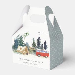Elegantes Camping Hochzeit im Pinienwald Geschenkschachtel