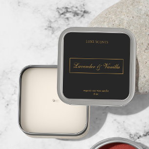 Elegantes Candle Square-Label Quadratischer Aufkleber