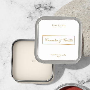 Elegantes Candle Square-Label Quadratischer Aufkleber