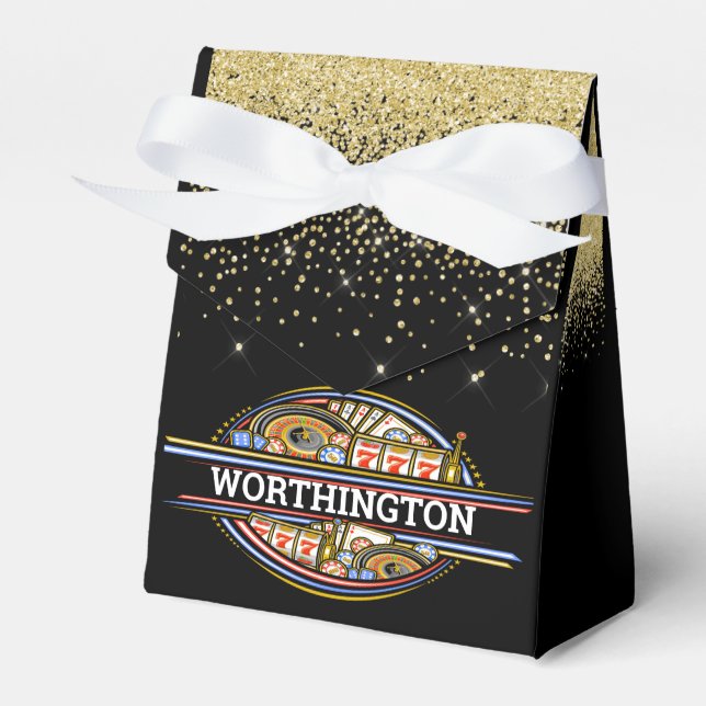 Elegantes Casino - Siehe Back Favor Box Geschenkschachtel (Vorderseite)